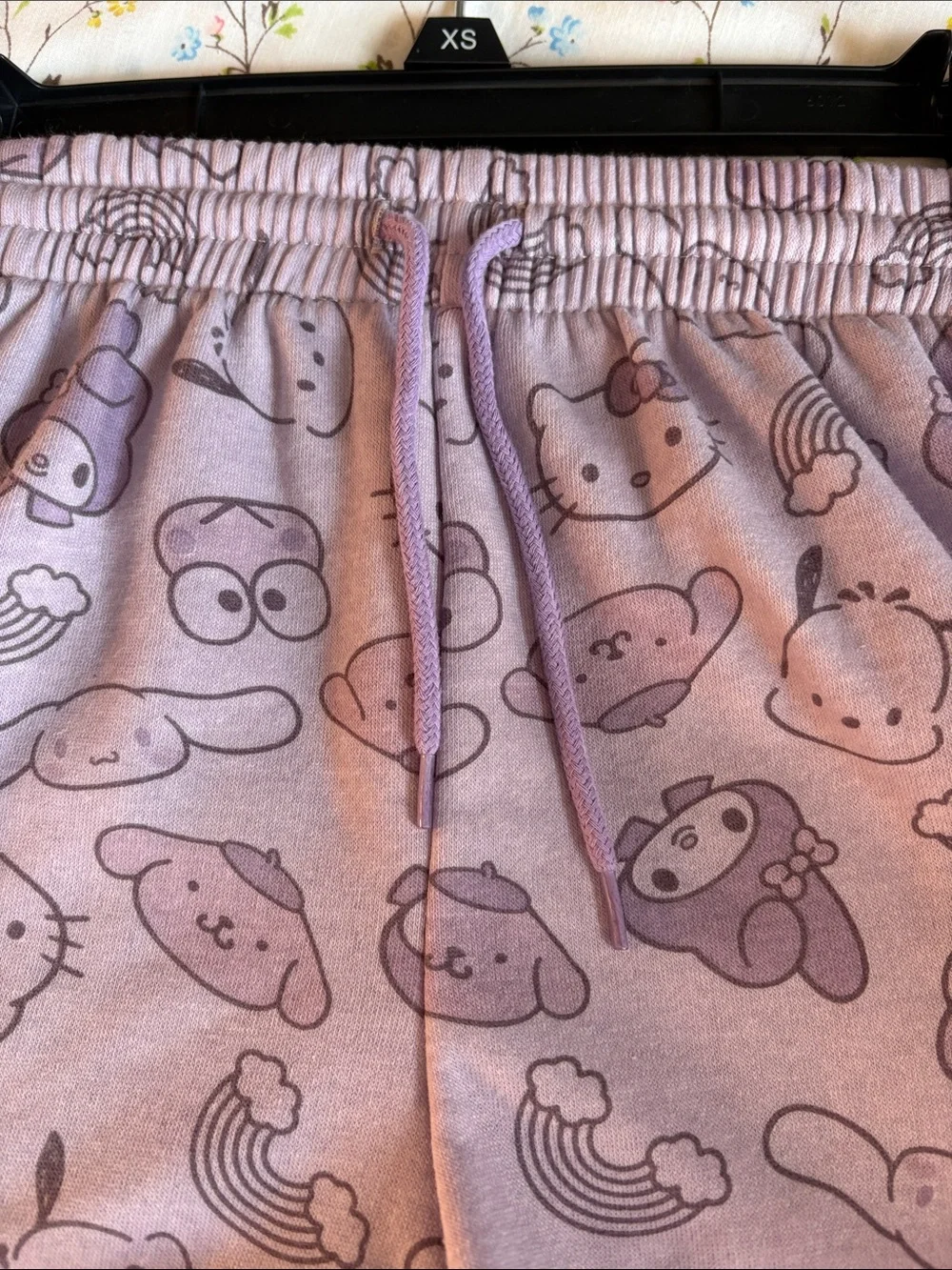 Lavender Graphic Hello Kitty and Friends Print Women’s Shorts - XS. NWT